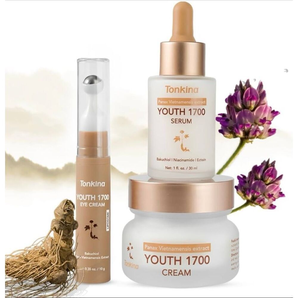 Tonkina Youth 1700 Essential Trio Set, Vietnamese Ginseng Anti-Aging Skin Care K